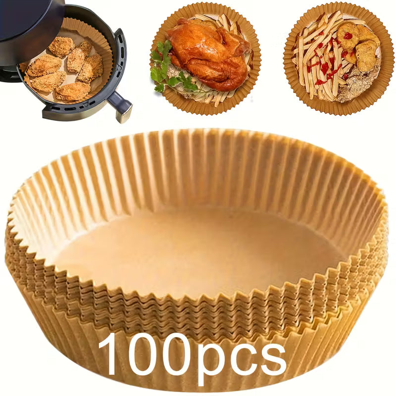 Papirni Kalup za Air Fryer (100 kom) – Bez Masnoće i Čišćenja!