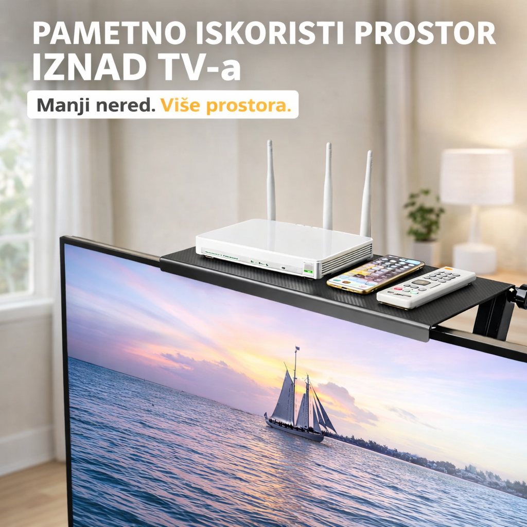 Polica za TV i monitor – pametno iskoristi prostor iznad ekrana