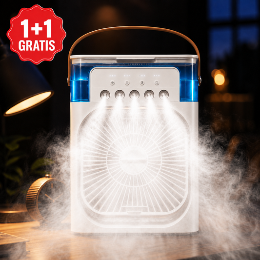 Prenosivi mini ventilator sa vodenom maglom – 1+1 GRATIS