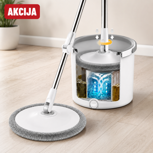 2 u 1 Rotirajući mop + Kanta