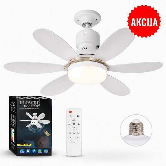 2 u 1 VENTILATOR - SIJALICA SA DALJINSKIM UPRAVLJAČEM