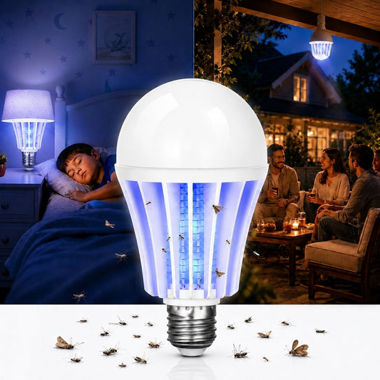 LED sijalica protiv komaraca i insekata 60W sa UV delom i unutrašnjom mrežicom, zavrnuta u obično grlo