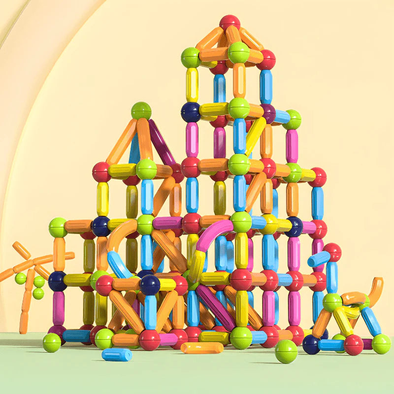 Magnetni Set Štapića i Kugli – 64 Delova