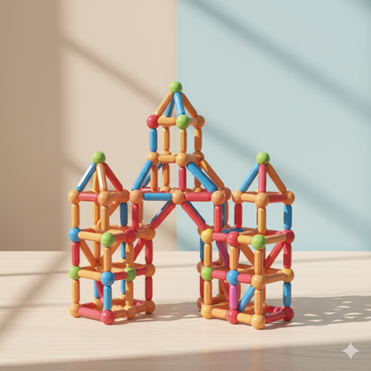 Magnetni Set Štapića i Kugli – 64 Delova